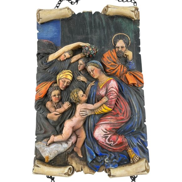 Religious‎ 3D Hanging Scroll Design Wall Art - A Family Prayer - Picture 2 of 11
